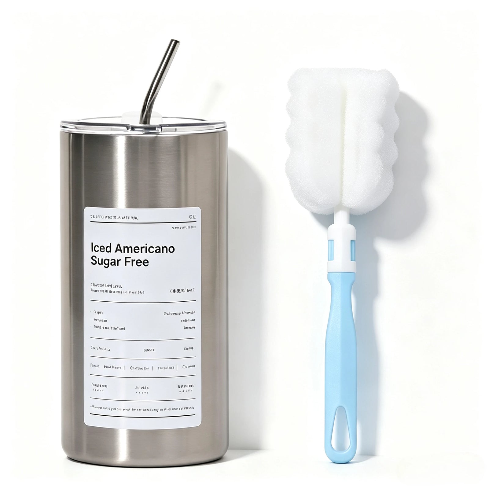600ml Stainless Steel Coffee Mug Insulated Travel Tumbler with Straw