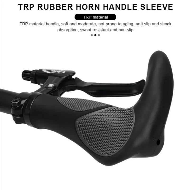 Ergonomic MTB Bike Grips TPR Rubber Shock Absorption Handlebar Covers
