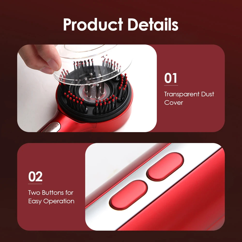 Electric Scalp Massager Hair Growth Oil Applicator Comb - 10