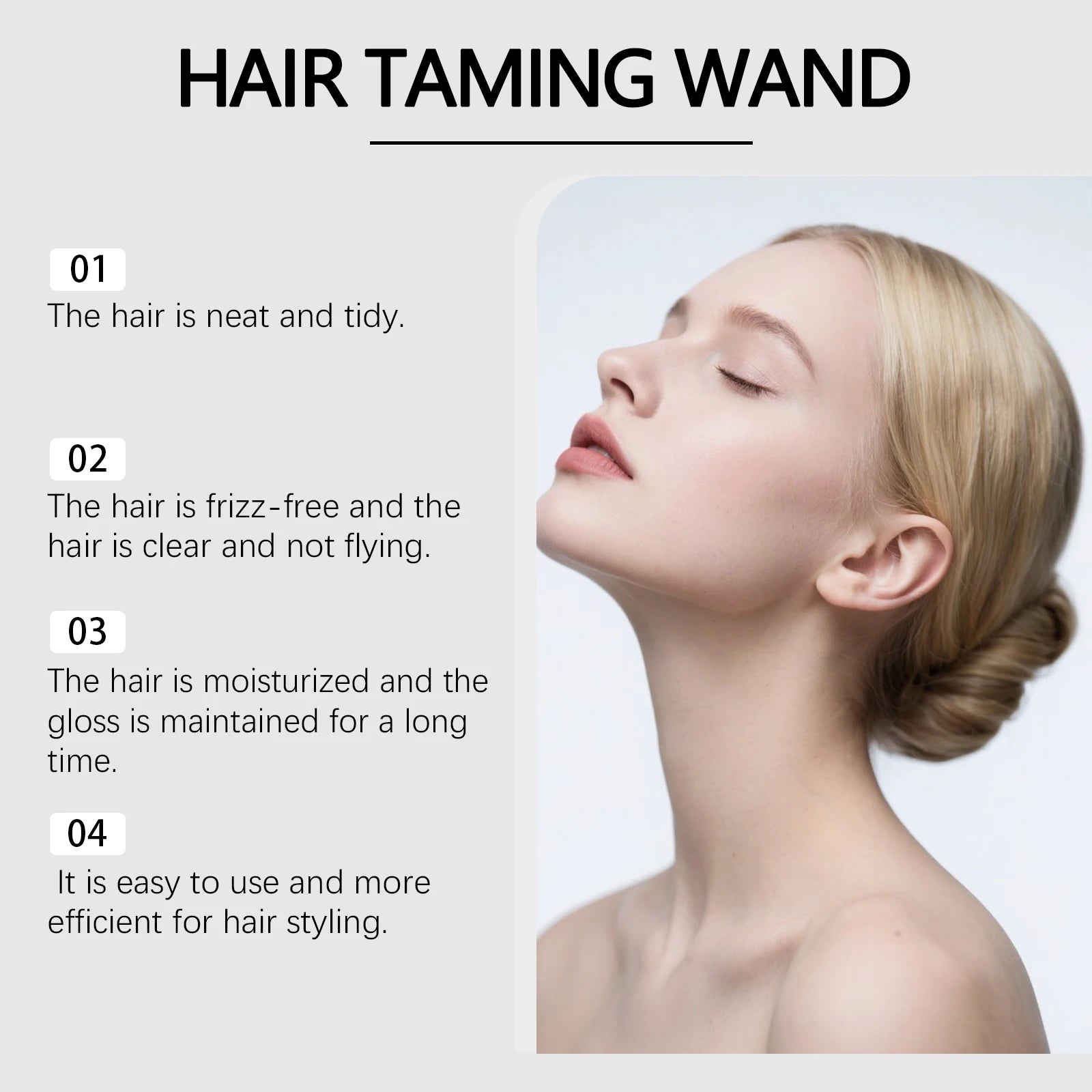 Anti Frizz Hair Finishing Stick Flyaway Taming Wand - 12