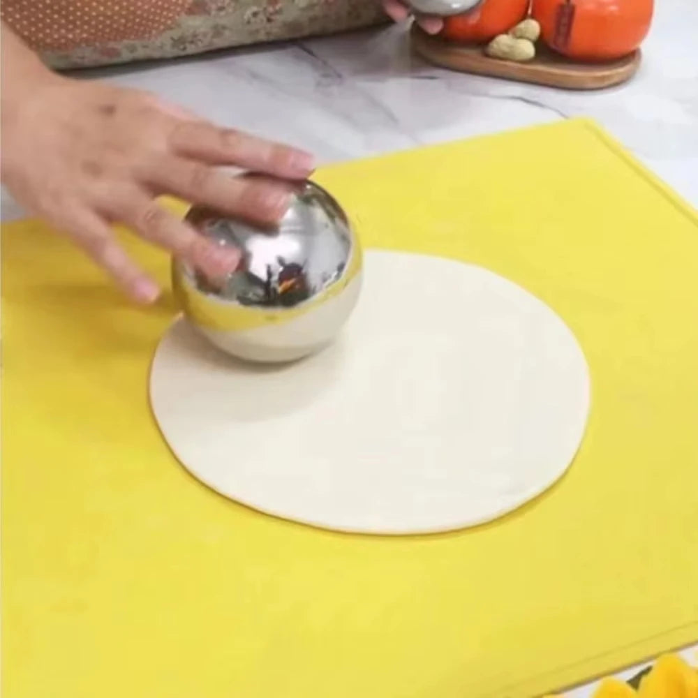 Stainless Steel Dough Roller Ball Dumpling Skin Maker Baking Tool