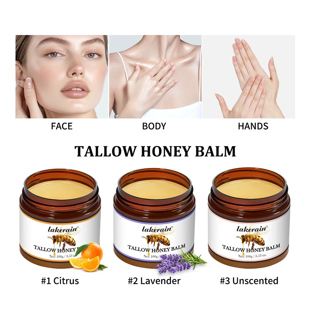 Whipped Beef Tallow and Honey Balm Face Cream - 4