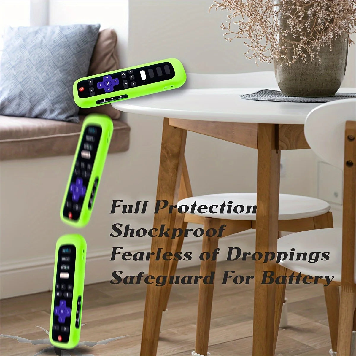 Glow in the Dark Silicone Universal Remote Control Cover with Lanyard