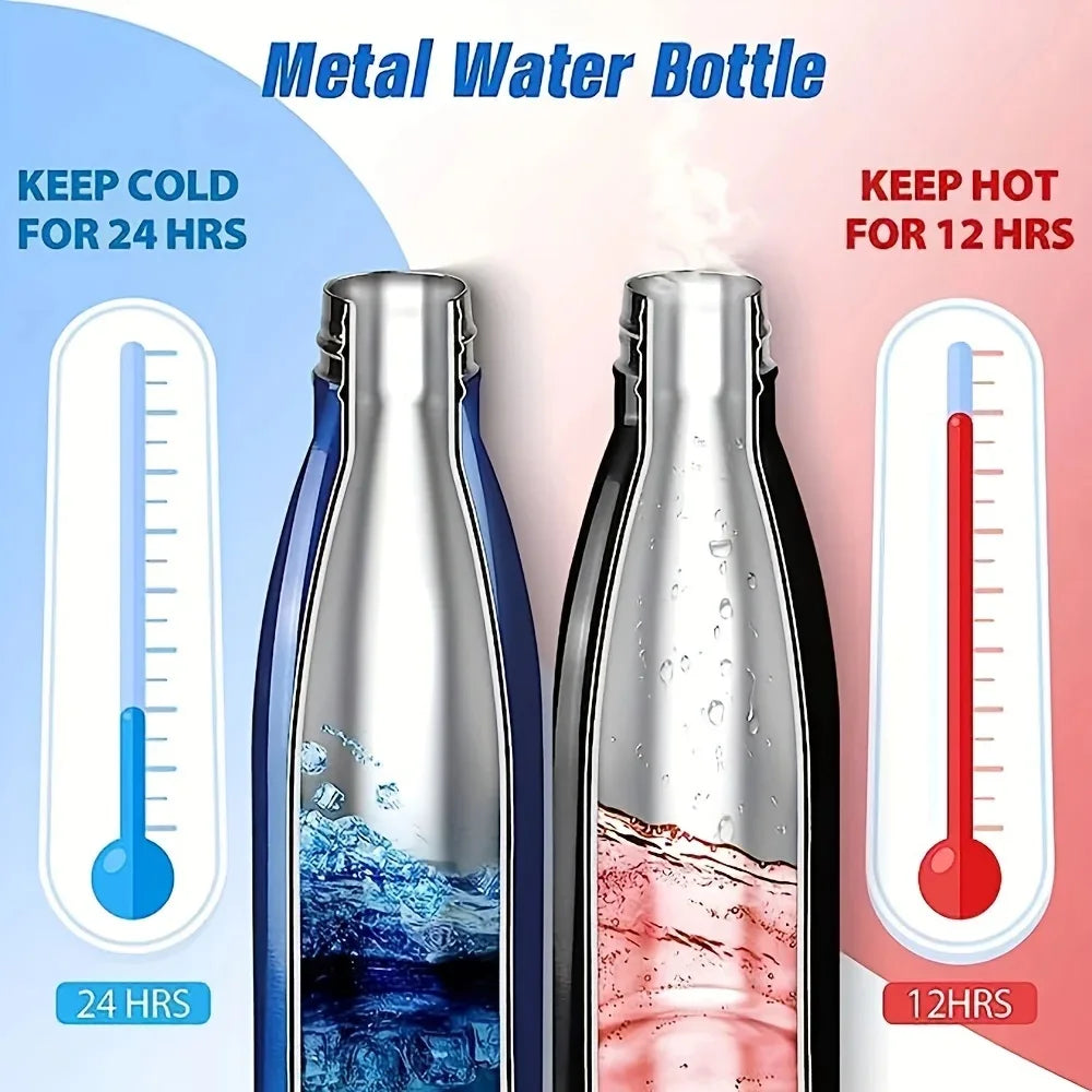 Stainless Steel Vacuum Flask Insulated Water Bottle 500ml 750ml