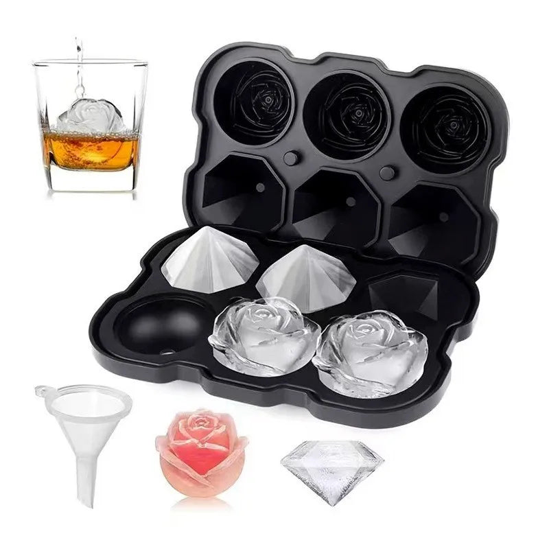 32 Grid Ice Cube Tray with Lid and Storage Bin One Click Release Maker - 22