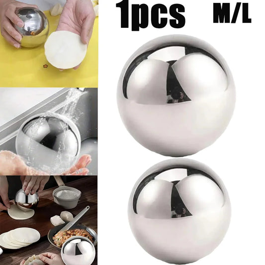 Stainless Steel Dough Roller Ball Dumpling Skin Maker Baking Tool