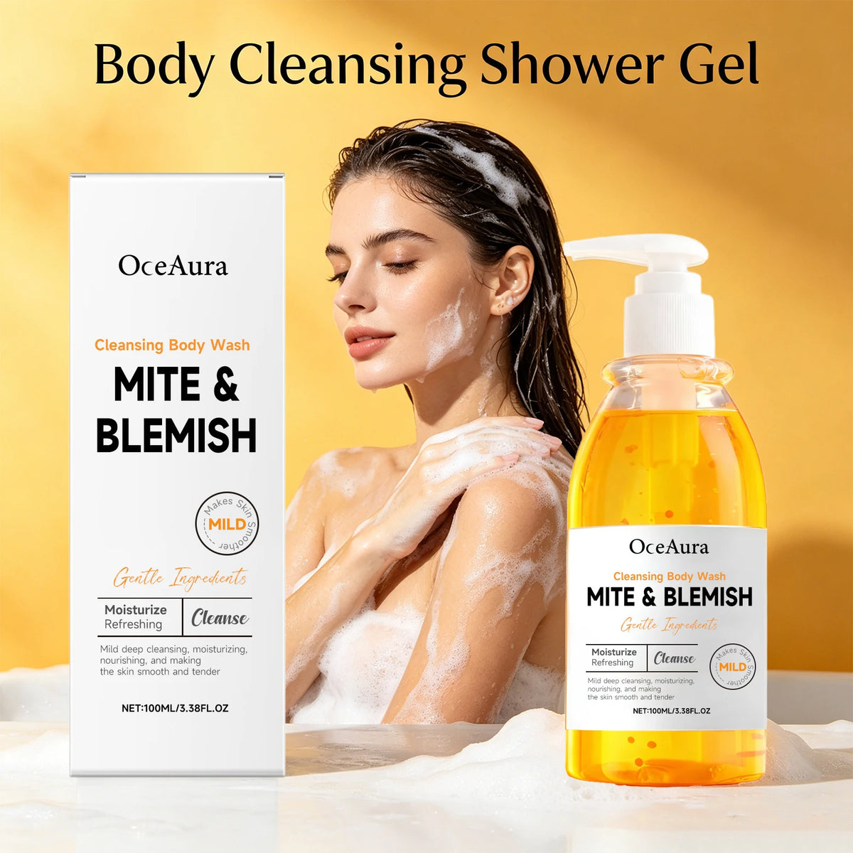 Anti Mite Acne Control Cleansing Body Wash Shower Gel