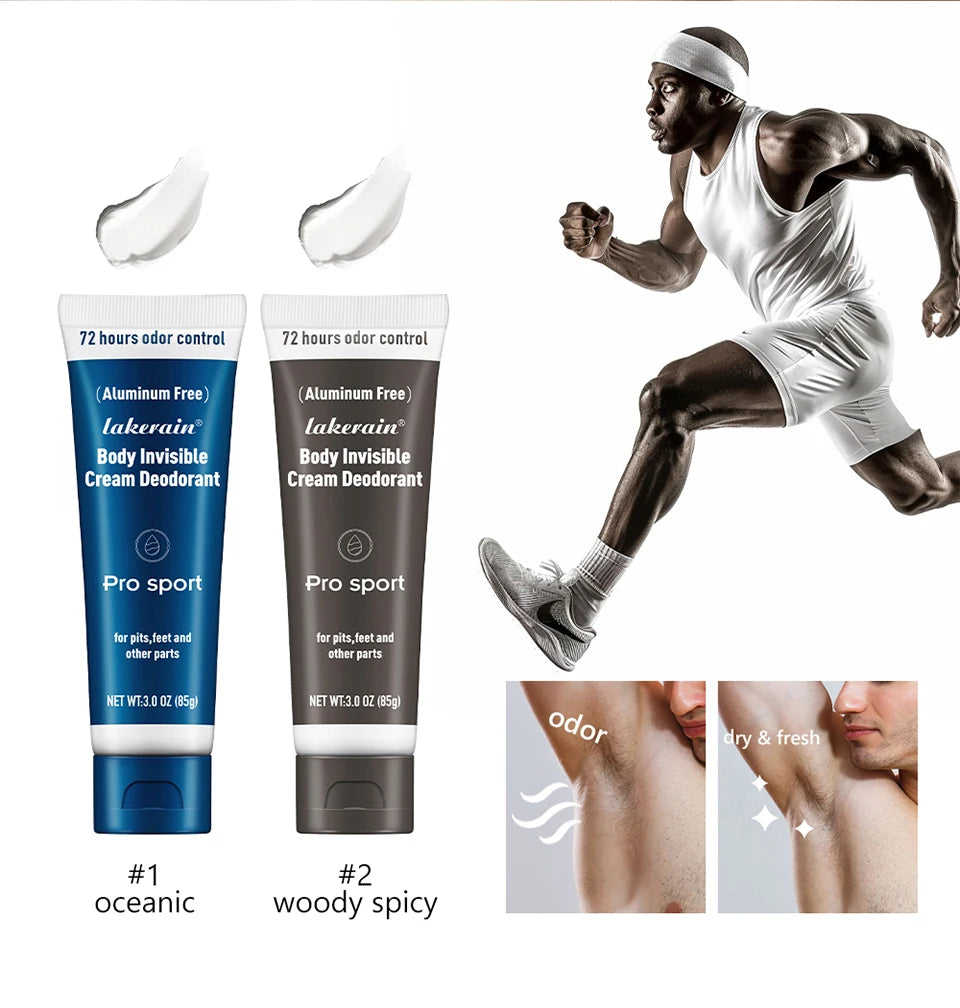 Body Deodorant Cream 72H Odor Protection Invisible Antiperspirant - 12