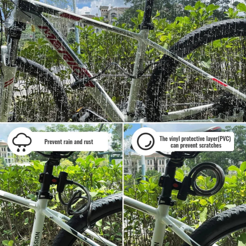 Anti Theft Bike Cable Lock 90cm Security Chain for Motorcycle and Scooter - 6