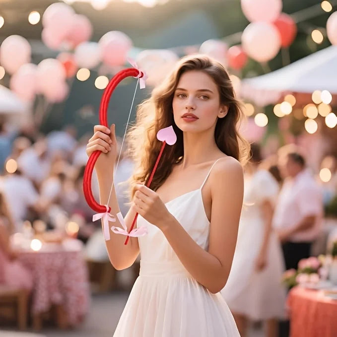 2pc Cupid Bow and Arrow Set Valentine Costume Cosplay Photo Props