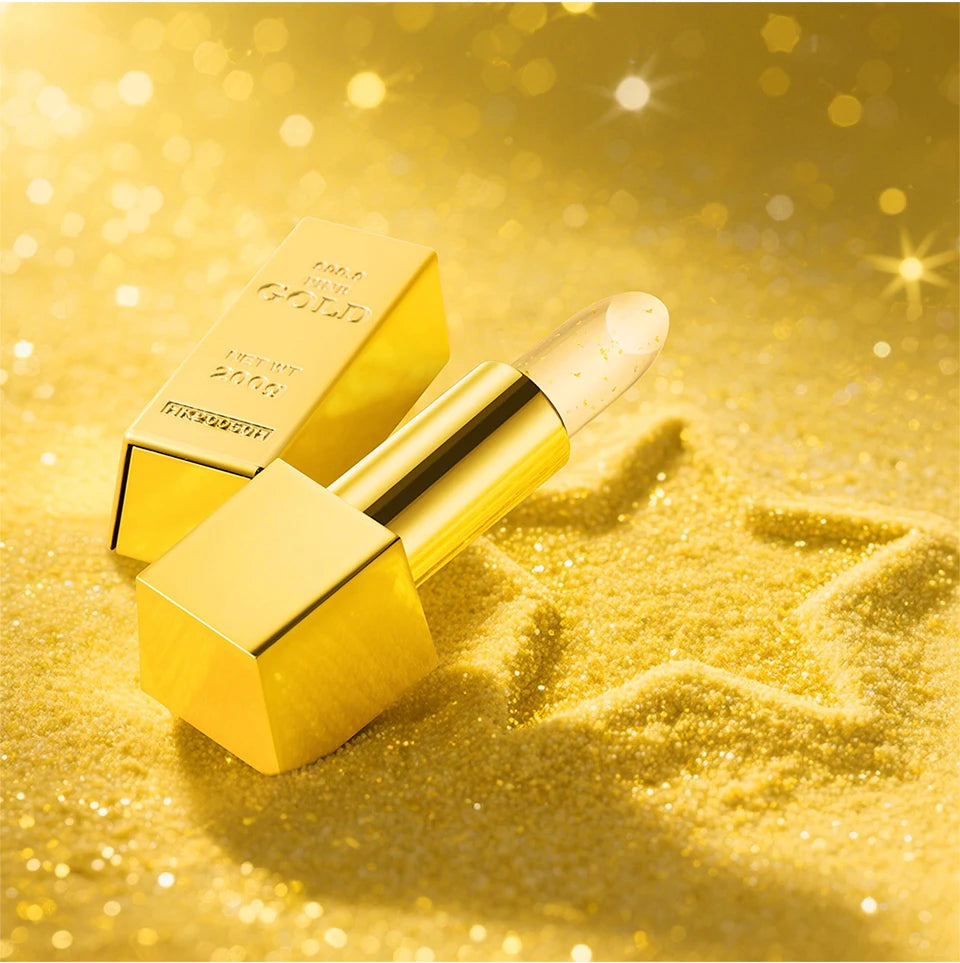 24K Gold Color Changing Lipstick & Moisturizing Lip Balm