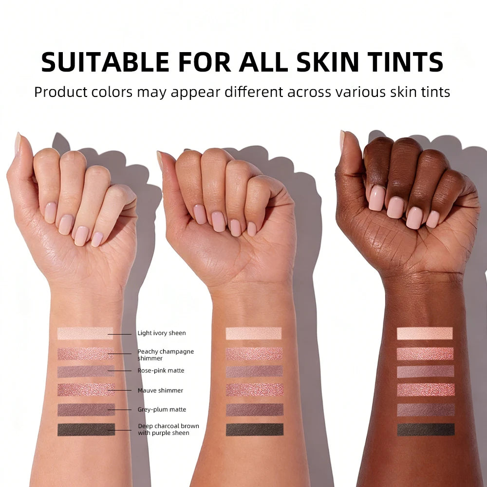 Eyeshadow Palette Long Lasting Neutral Matte Shimmer Eye Makeup - 6