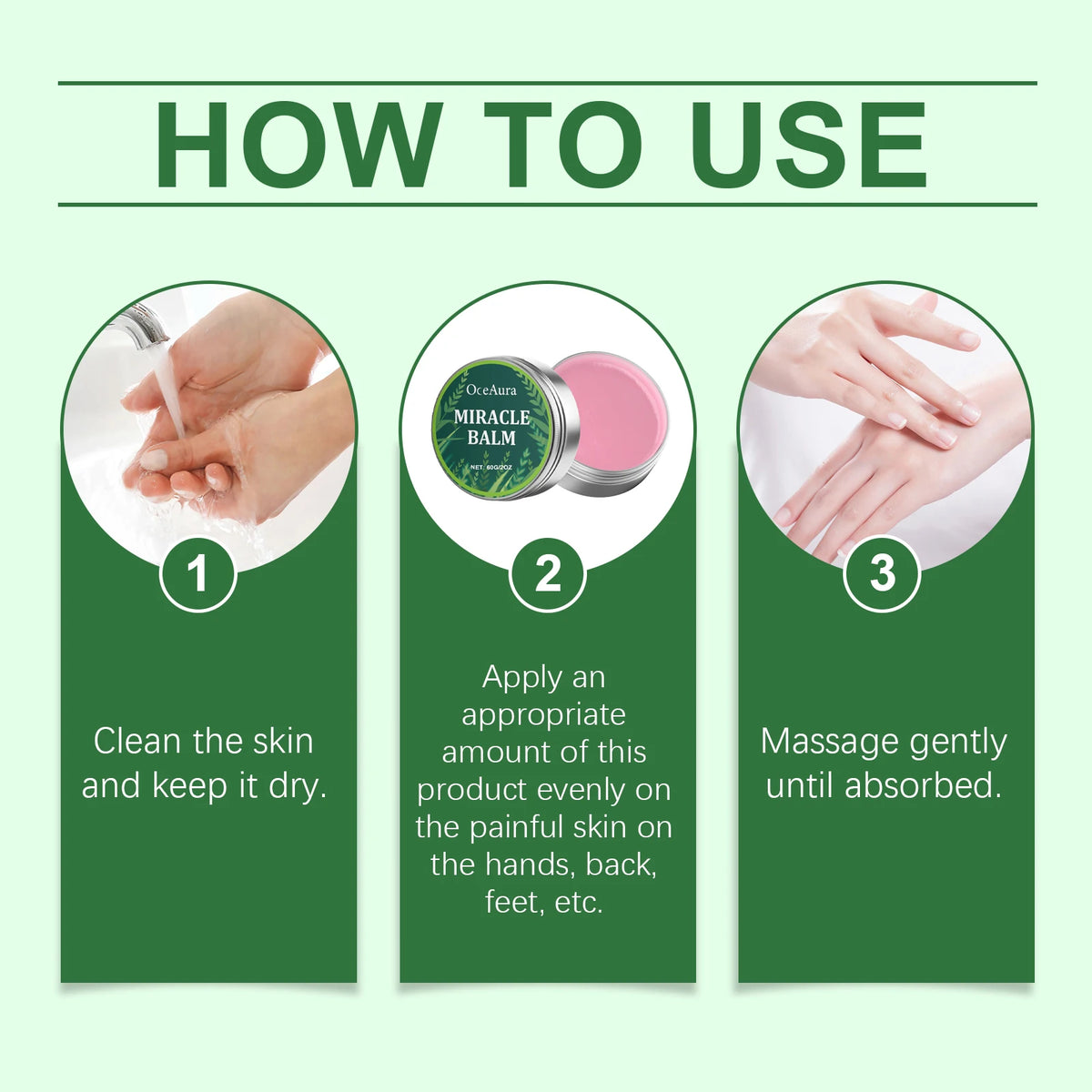 OceAura Herbal Body Massage Balm Miracle Muscle & Joint Relief Cream