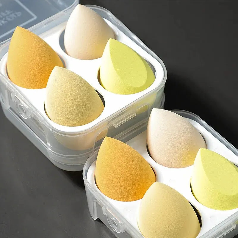 4-Piece Makeup Sponge Set Soft Beauty Blender with Storage Case - 5