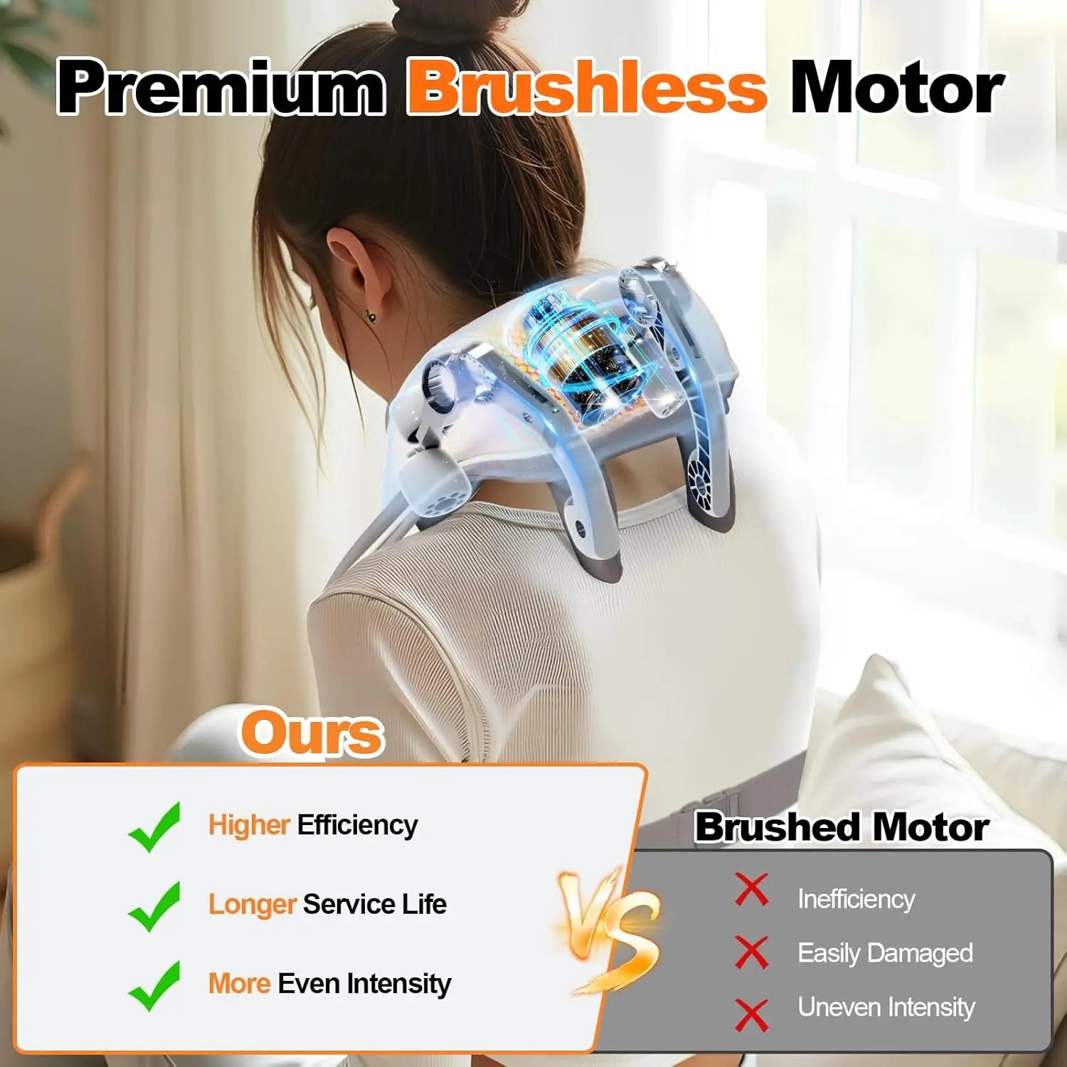 Wireless Neck and Back Massager 6D Deep Tissue Kneading Pillow - 2