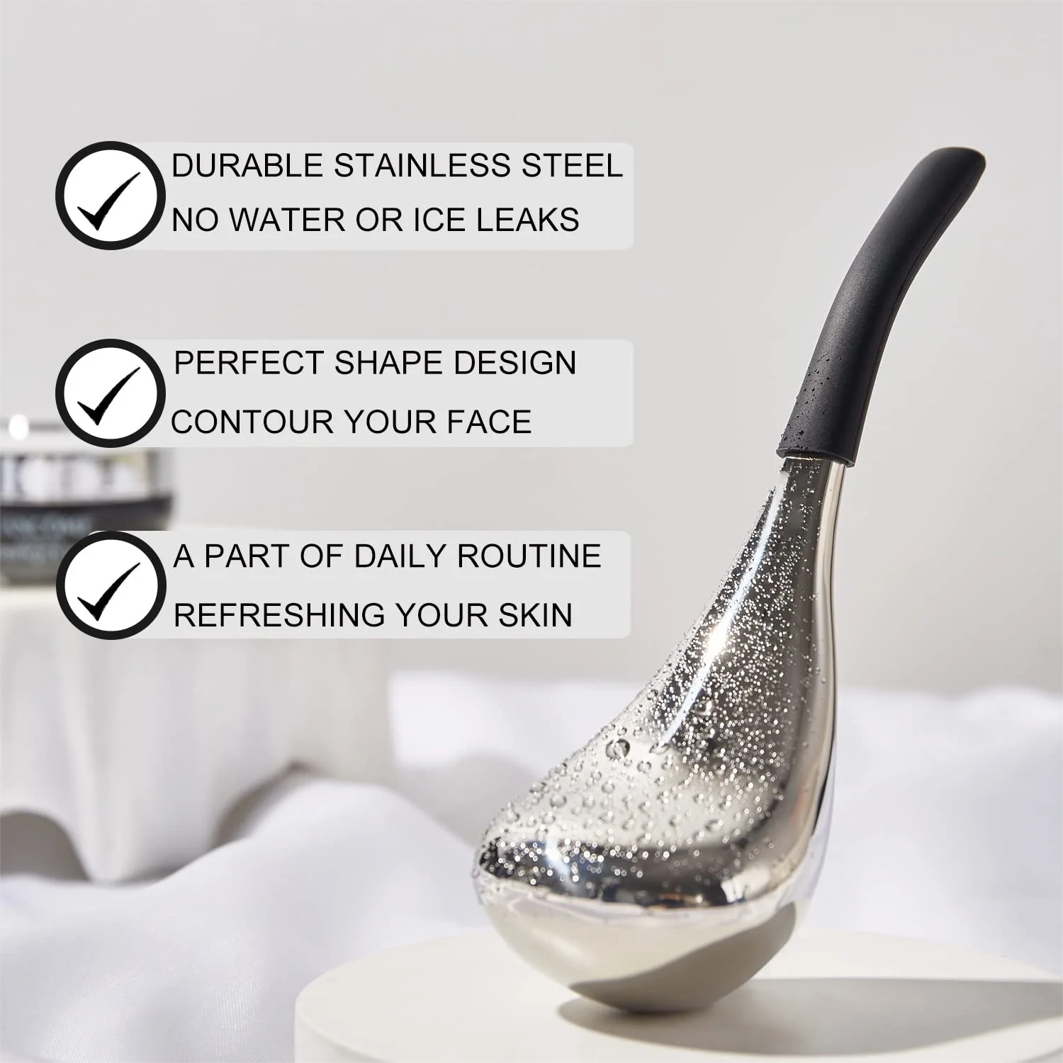 Stainless Steel Ice Globes Facial Cryo Sticks Cooling Roller - 2