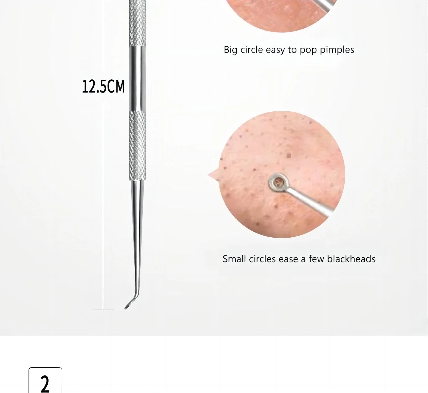 Stainless Steel Blackhead Remover Tool Kit Pimple Extractor - 12