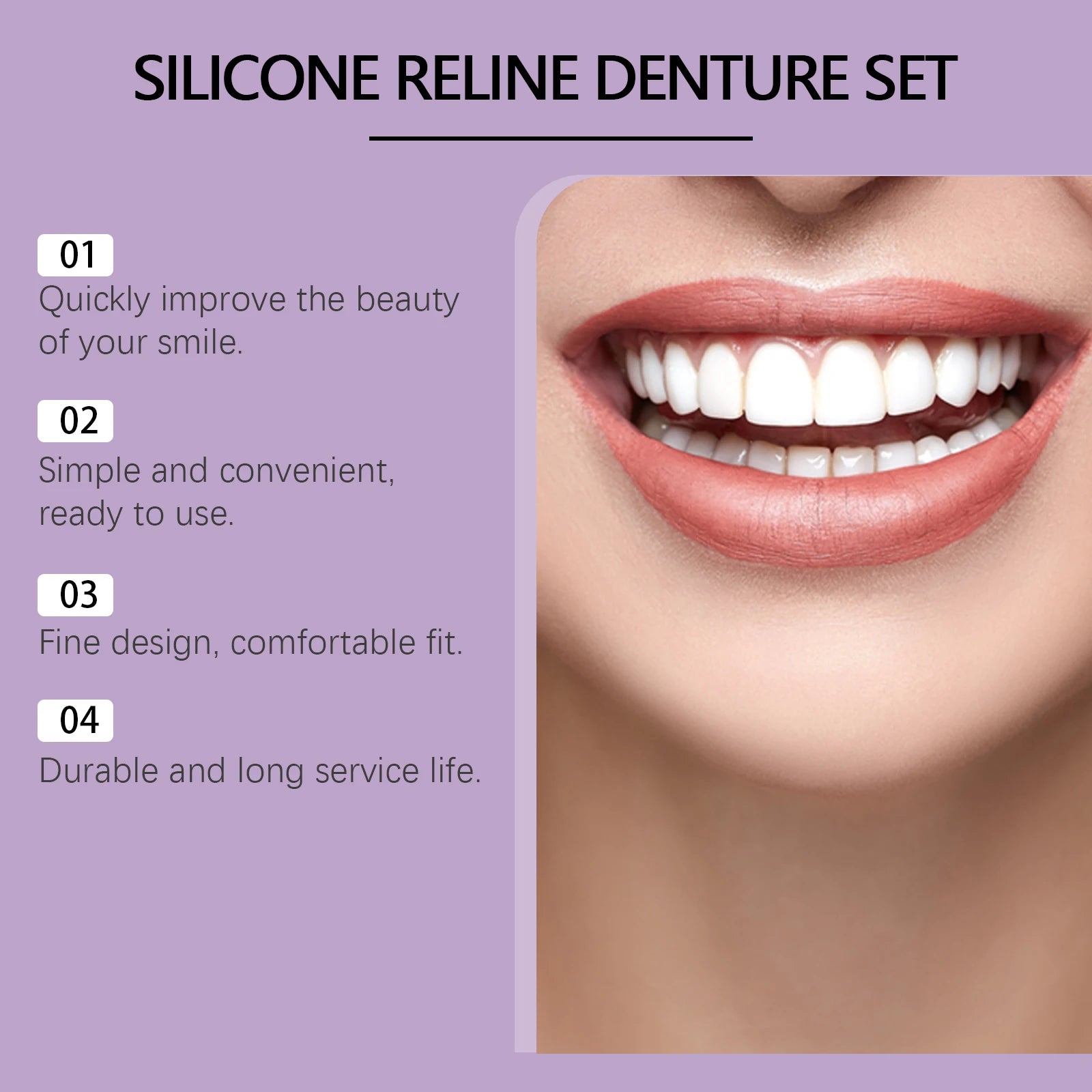 Cosmetic Denture Set Instant Smile Upper and Lower Teeth Cover - 10