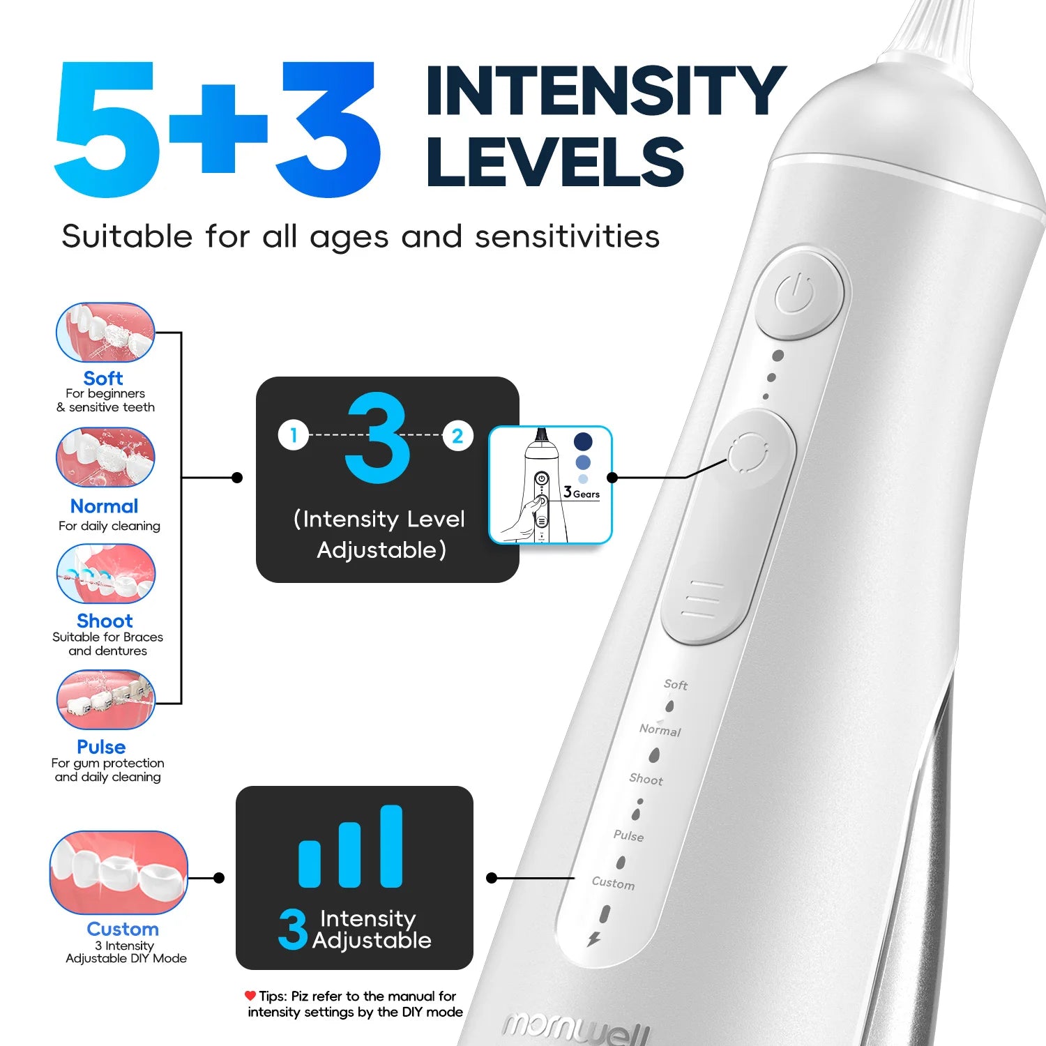Water Flosser Cordless Oral Irrigator Teeth Cleaner - 6