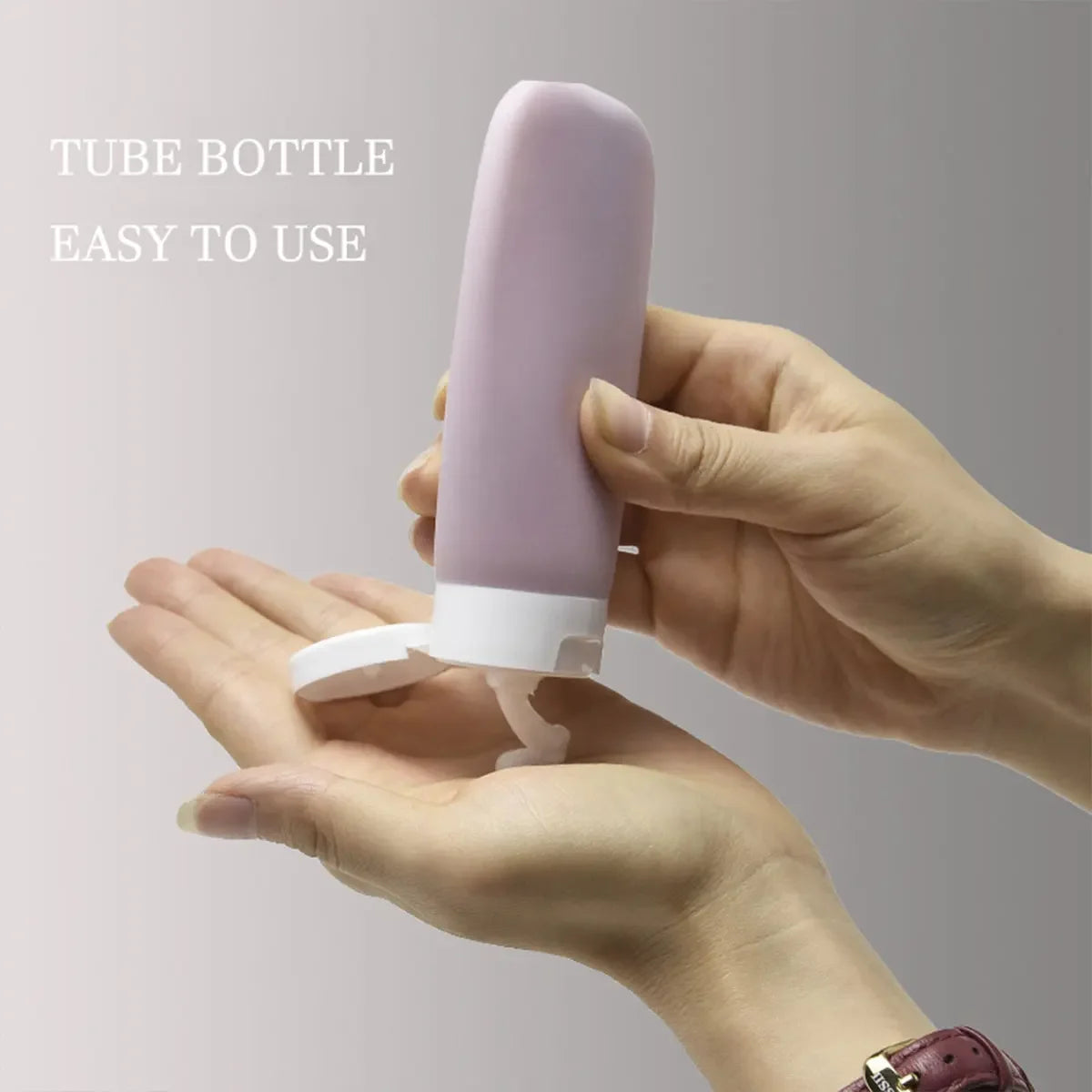 4-Piece Silicone Leak-Proof Travel Bottle Set for Toiletries Lotion