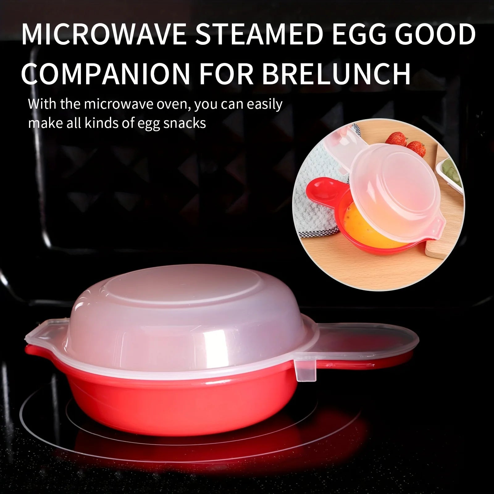 2PCS Microwave Egg Cooker Poacher Nonstick Fast Breakfast Maker Tool