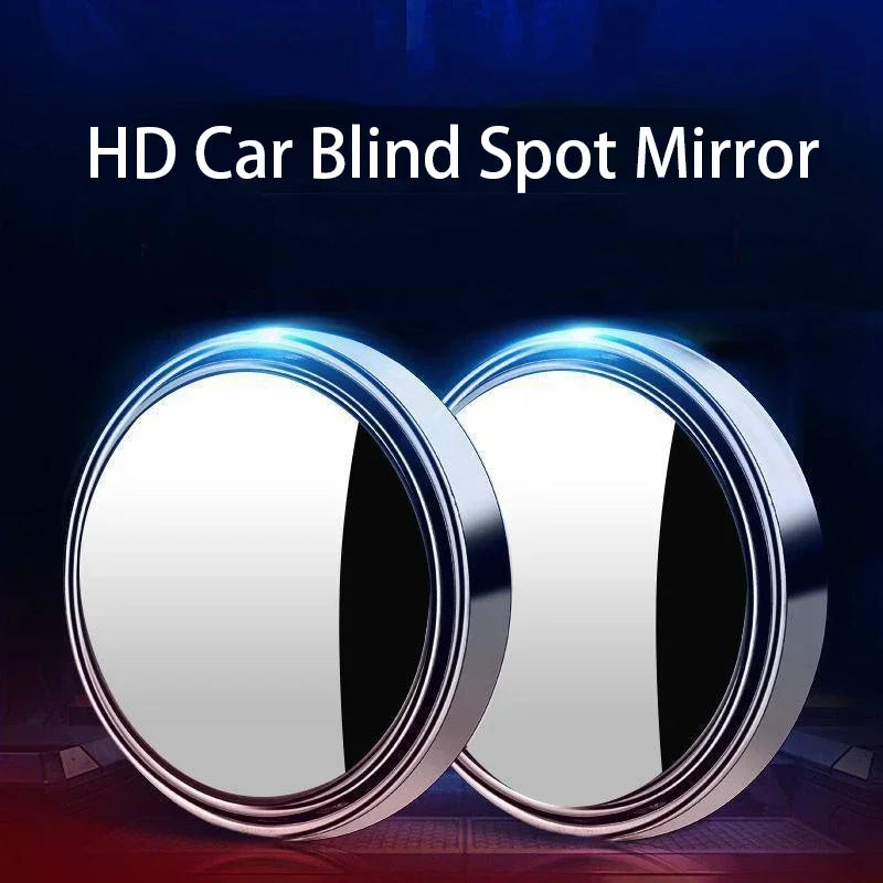 2Pcs Car Blind Spot Mirrors Adjustable Wide Angle Rearview Round Mirror - 3