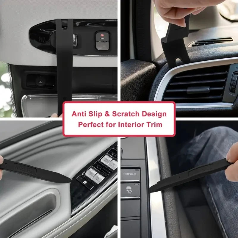 5 Piece Car Interior Trim Removal Tool Set Scratch Free Pry Kit - 13