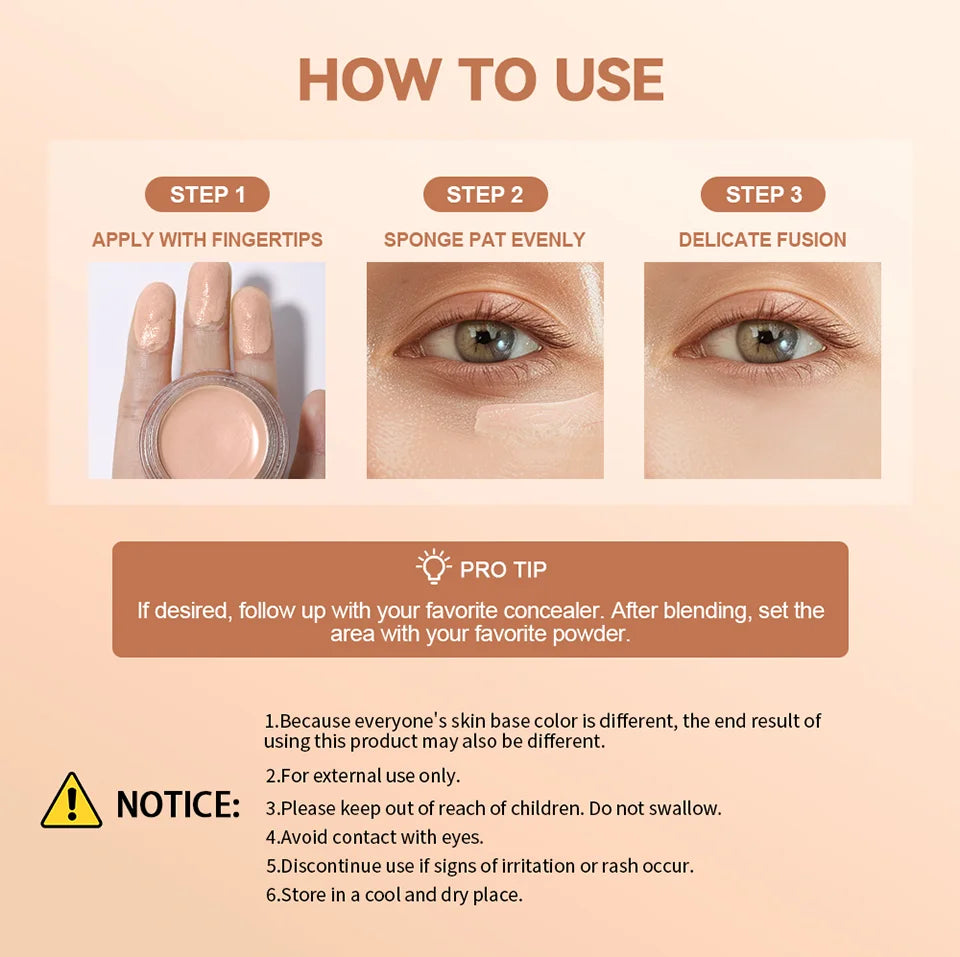 Lakerain Under Eye Brightener Hydrating Concealer Cream - 27