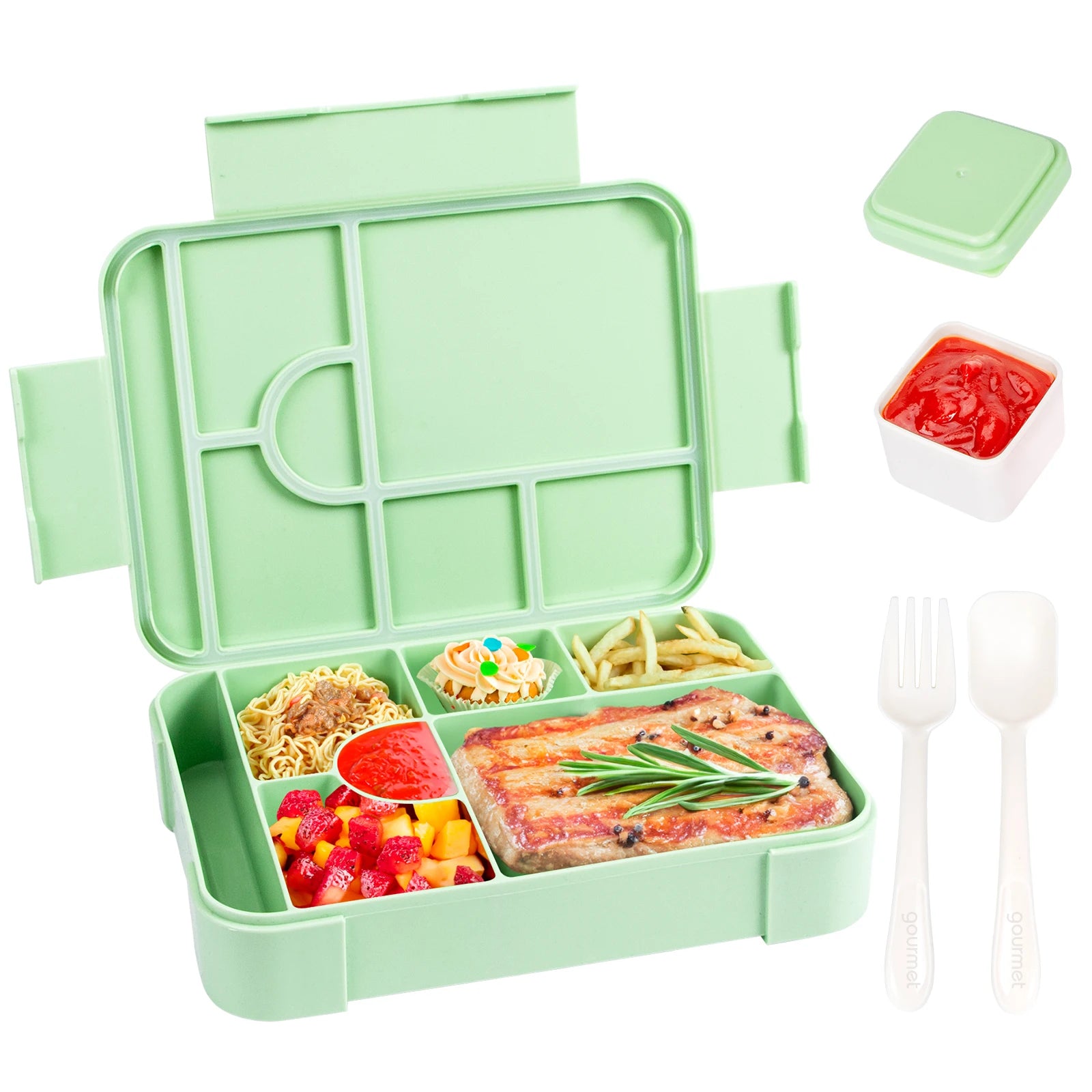 YOCITY Leakproof Bento Lunch Box Divided Food Container for School Work - 9