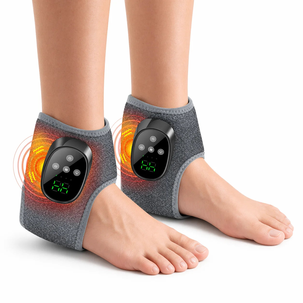 Cordless Heated Ankle Massager Portable Foot Relaxation Wrap - 21
