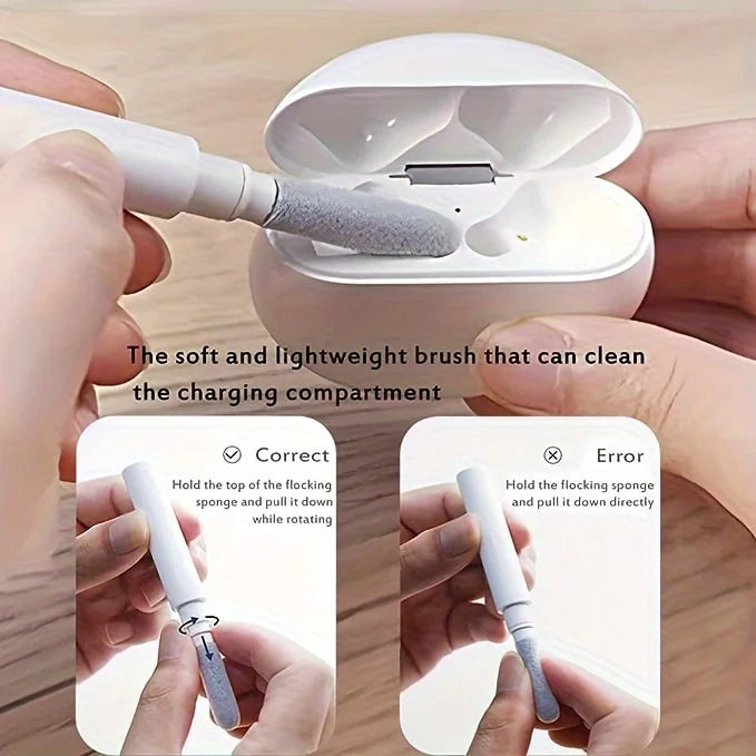 Bluetooth Earbuds Cleaning Pen Multipurpose Earphone Case Dust Brush - 9