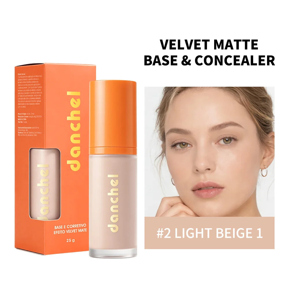 2-in-1 Liquid Foundation & Concealer Matte Face Makeup