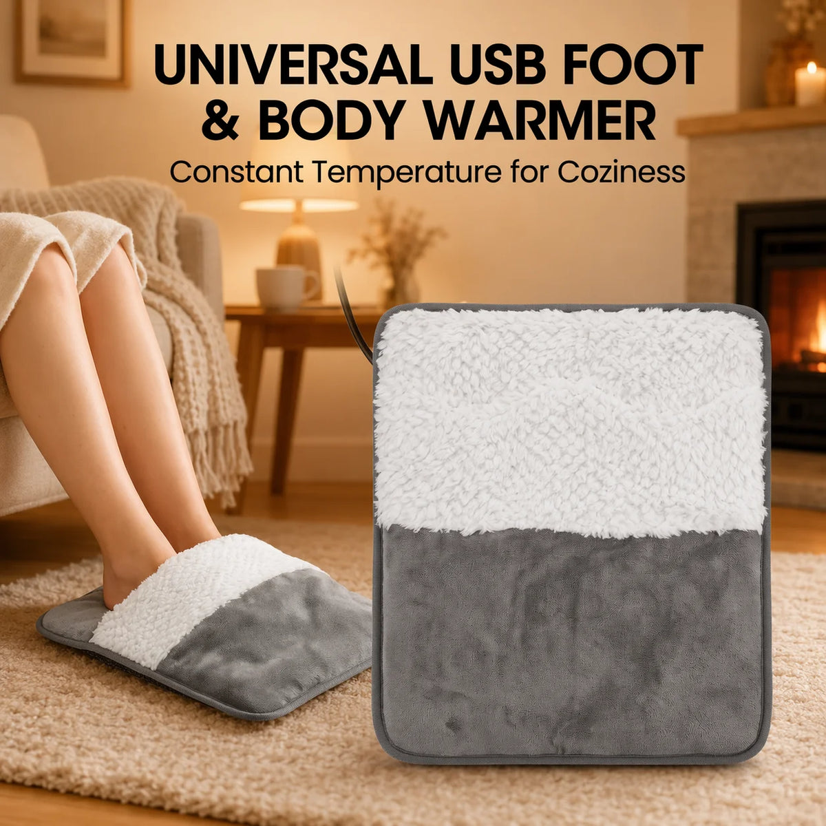 USB Electric Foot Warmer Heated Mat