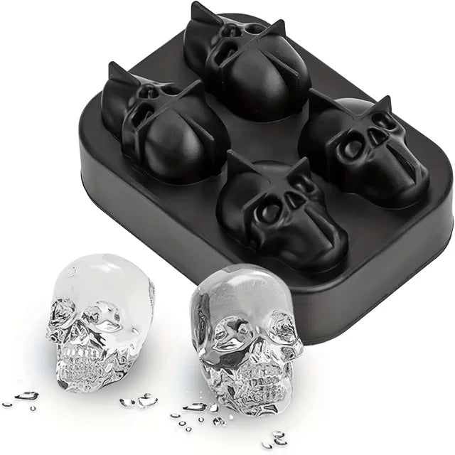 4 Cup Silicone Ice Shot Glass Mold Tray for Whiskey and Cocktails - 13