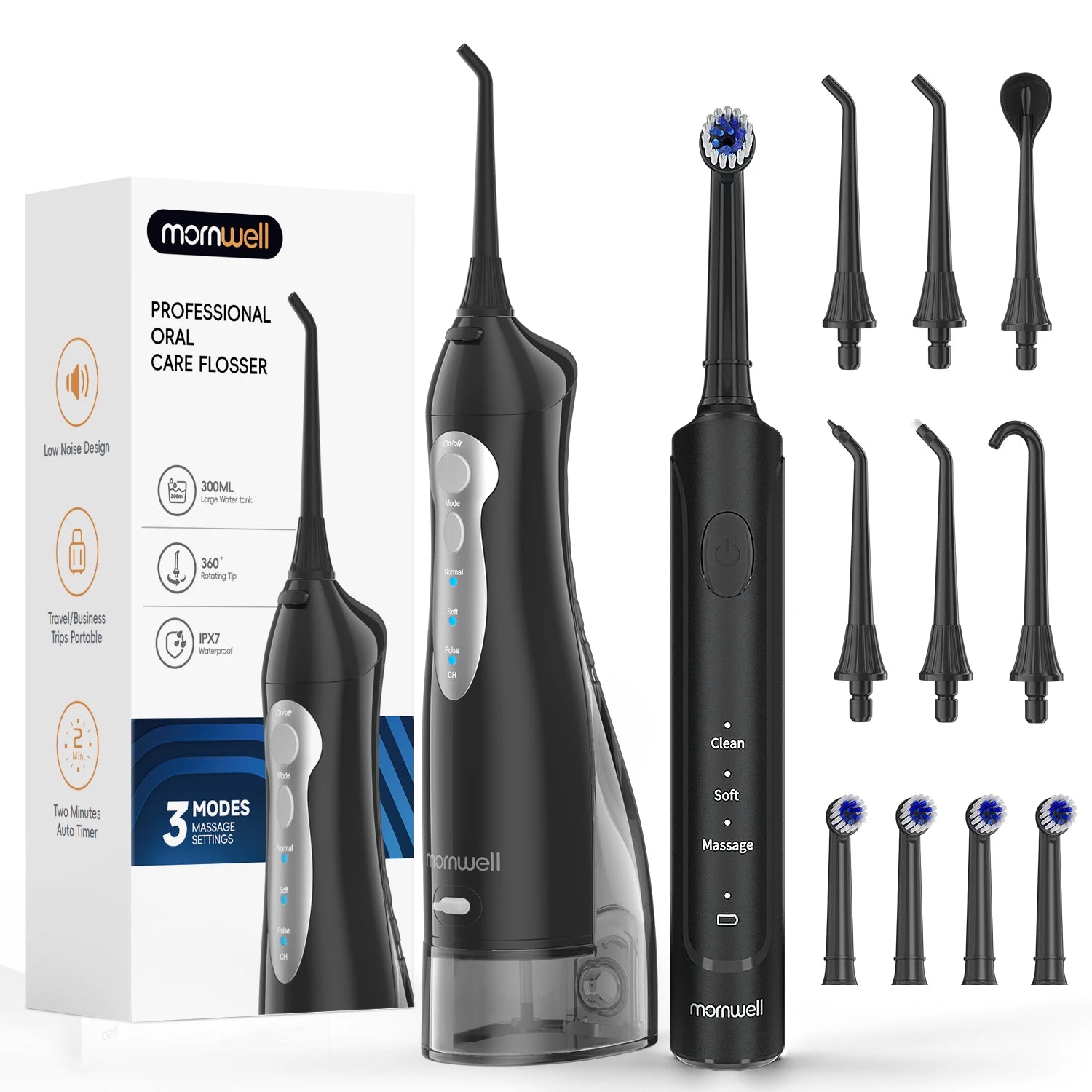 Portable Water Flosser & Electric Toothbrush Set - 19