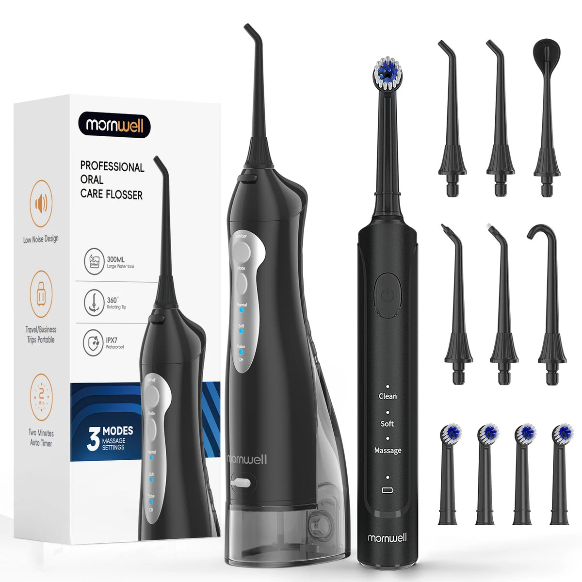 Portable Water Flosser & Electric Toothbrush Set