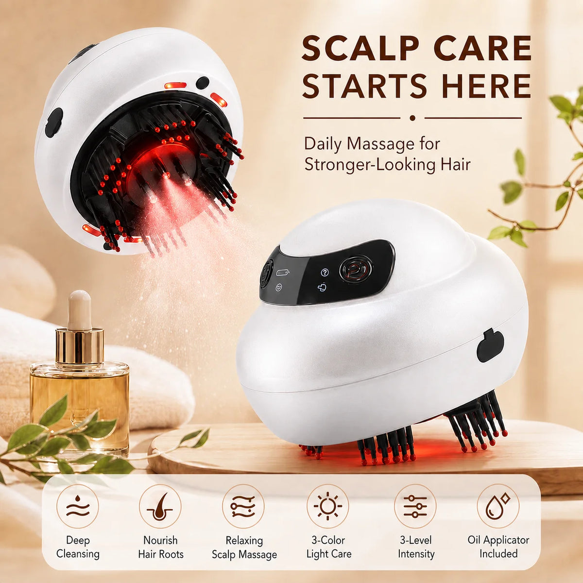Electric Spray Massage Comb Hair Oil Applicator Scalp Massager
