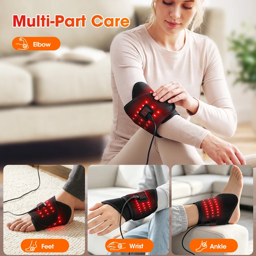 3 in 1 Red Light Therapy Wrap for Foot Ankle and Wrist Joint Heating - 2