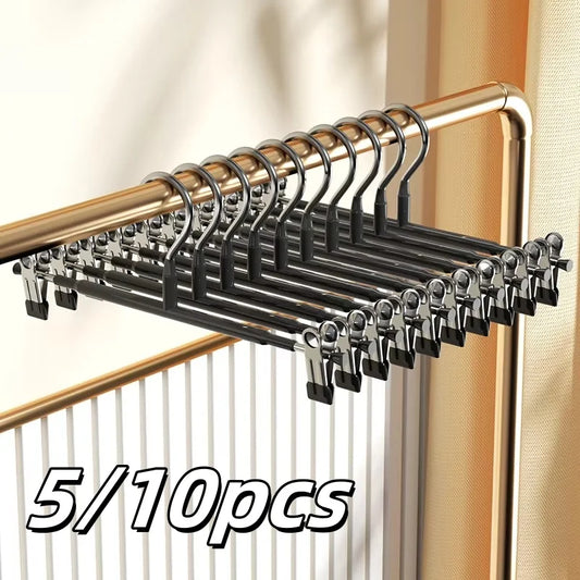 Non-Slip Stainless Steel Pants Hangers with Clips for Skirts and Jeans