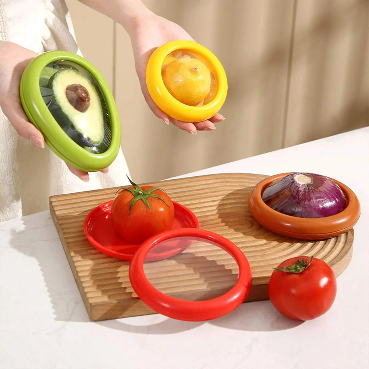 Silicone Food Huggers and Fruit Vegetable Preservation Storage Set - 11