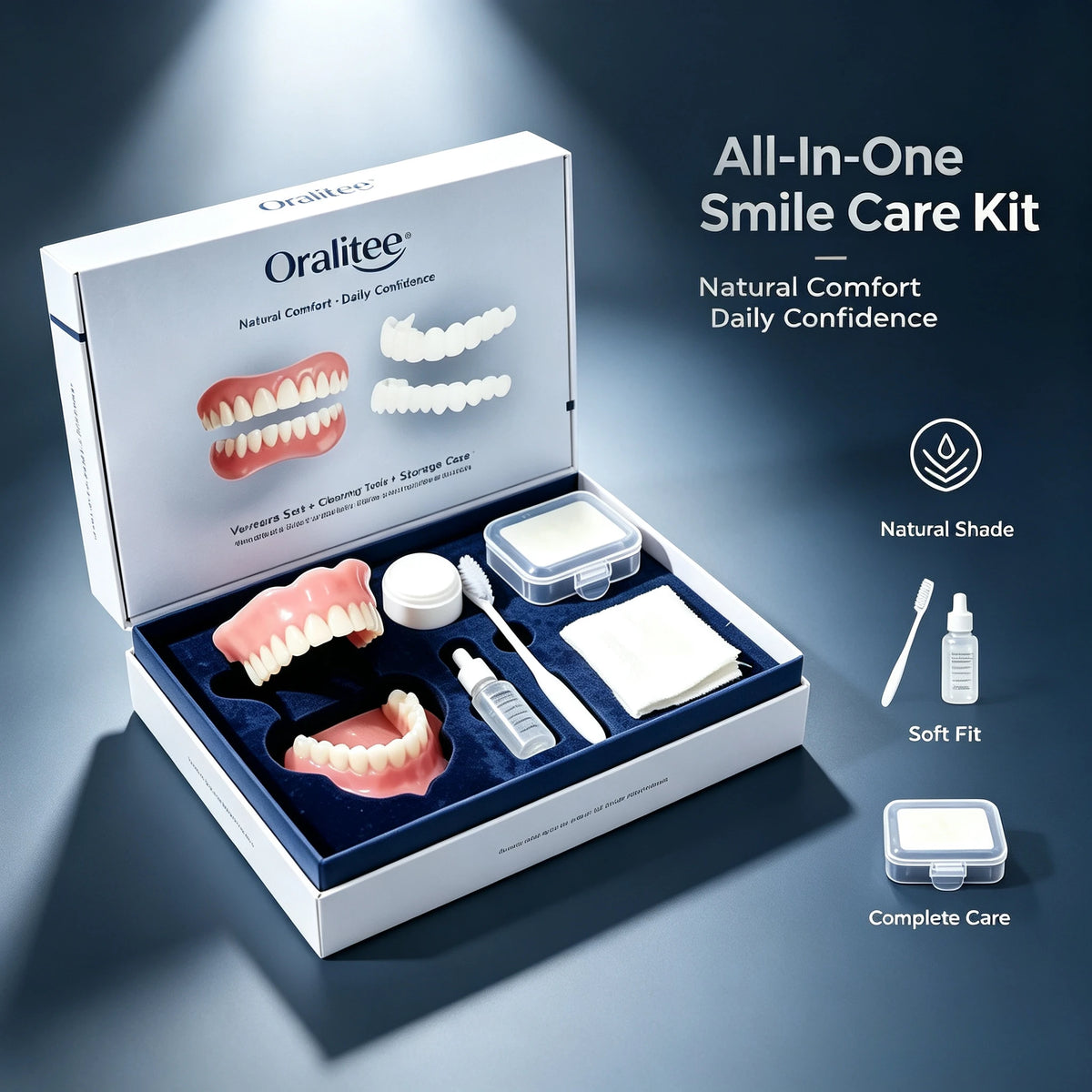 Adjustable Silicone False Teeth Kit Natural Smile Veneers