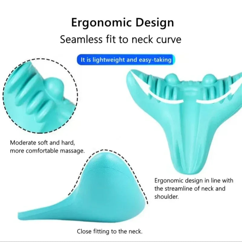 Neck and Shoulder Relaxer Cervical Traction Pillow Massage Stretcher
