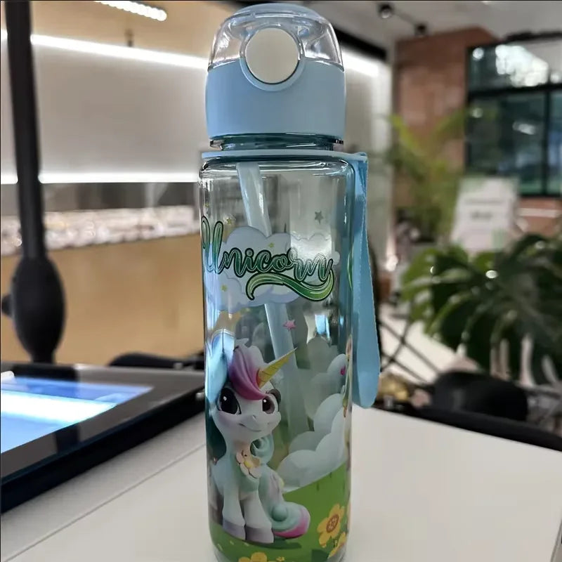 Cute Unicorn Space Cup BPA Free Portable Water Bottle for Kids 700ml - 31