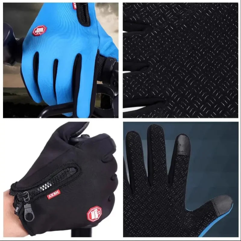 Mens Waterproof Winter Gloves Touch Screen Thermal Ski Riding Gloves - 13