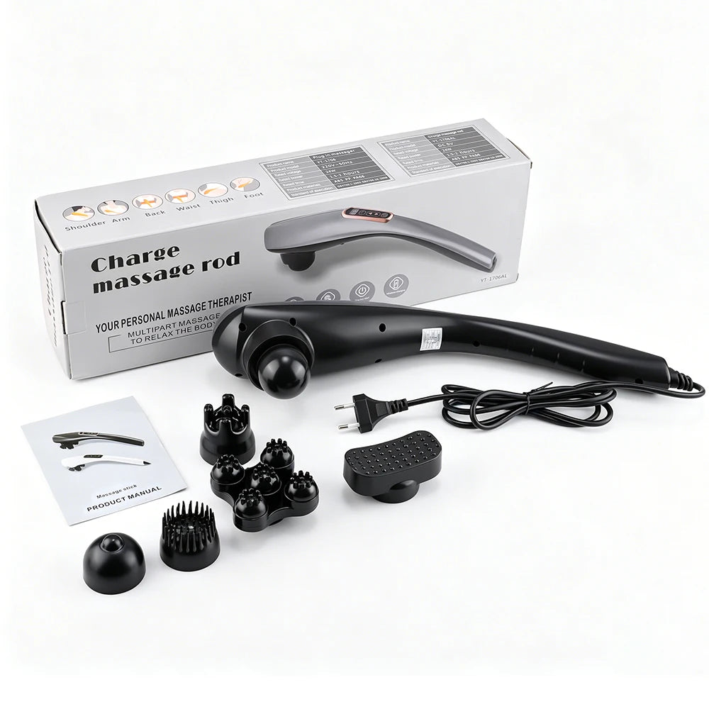 Electric Dolphin Handheld Back Neck and Body Muscle Massager Hammer - 14