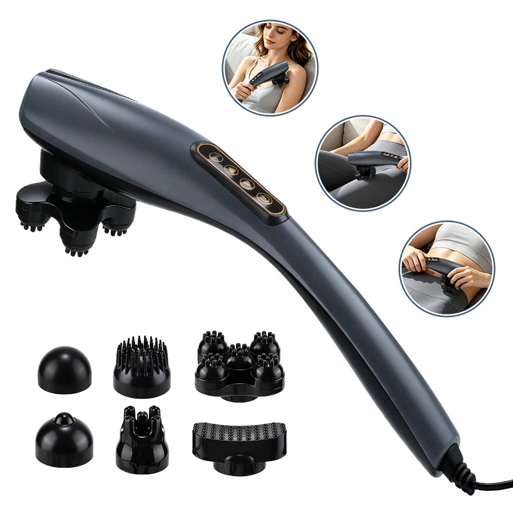 Electric Dolphin Handheld Back Neck and Body Muscle Massager Hammer