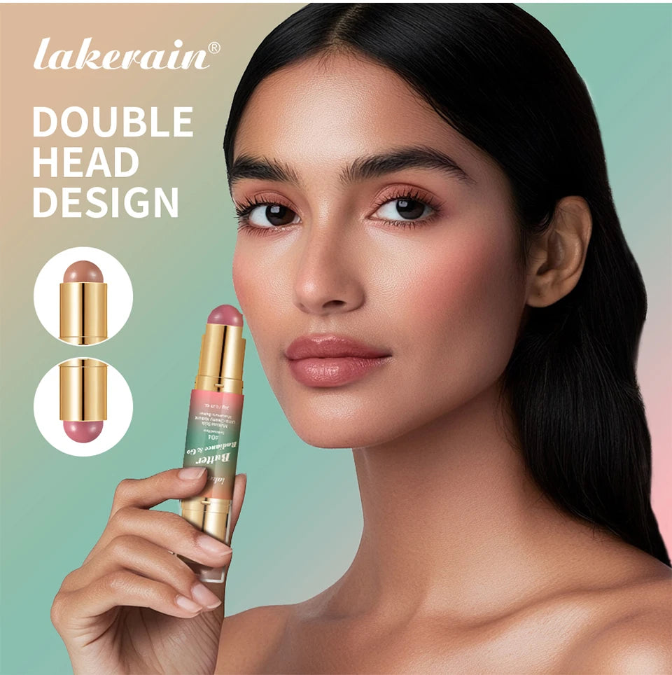 Double Headed Bronzer Blush Stick Multiuse Contouring Makeup - 10