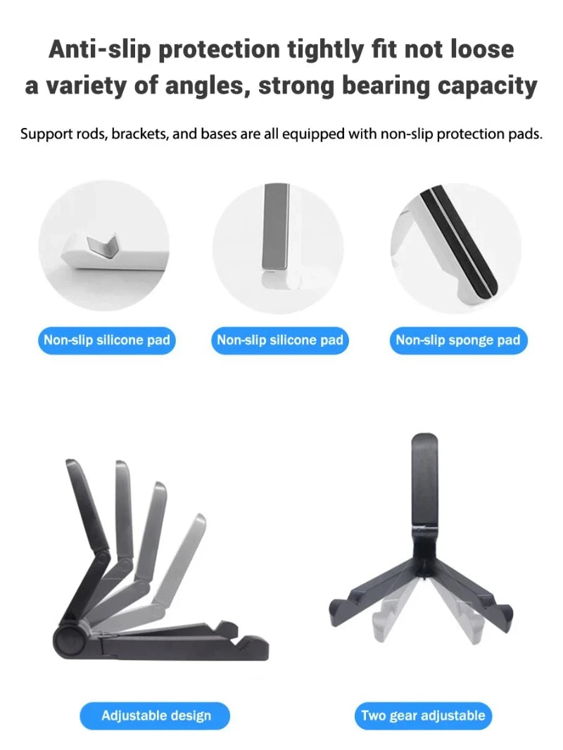 Universal Folding Tablet Stand Desktop Phone Holder Adjustable Mount - 10