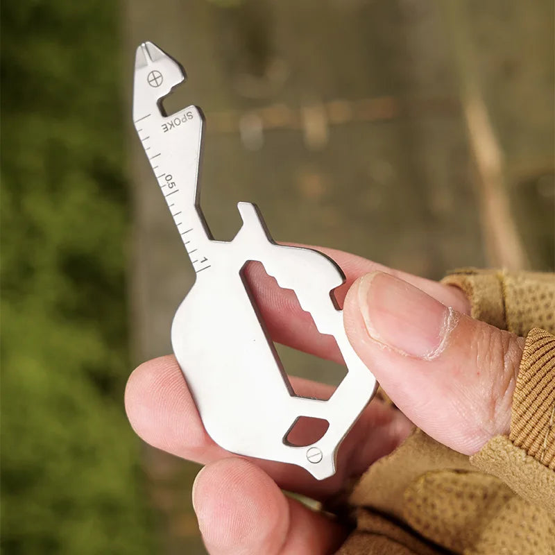 13-in-1 Stainless Steel Keychain Multitool Portable EDC Repair Gadget - 3
