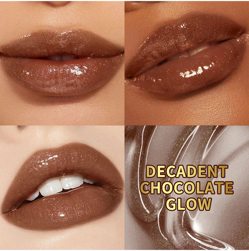 Honey Chocolate Lip Gloss Set Moisturizing Lip Oil Plumper